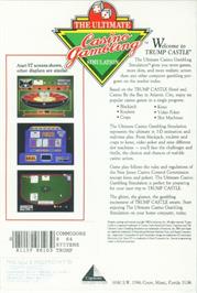 Box back cover for Trump Castle: The Ultimate Casino Gambling Simulation on the Commodore 64.
