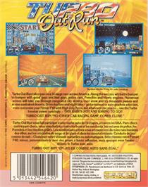 Box back cover for Turbo Outrun on the Commodore 64.