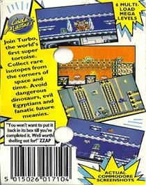 Box back cover for Turbo the Tortoise on the Commodore 64.