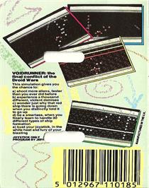 Box back cover for Voidrunner on the Commodore 64.