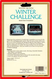 Box back cover for Winter Challenge: World Class Competition on the Commodore 64.