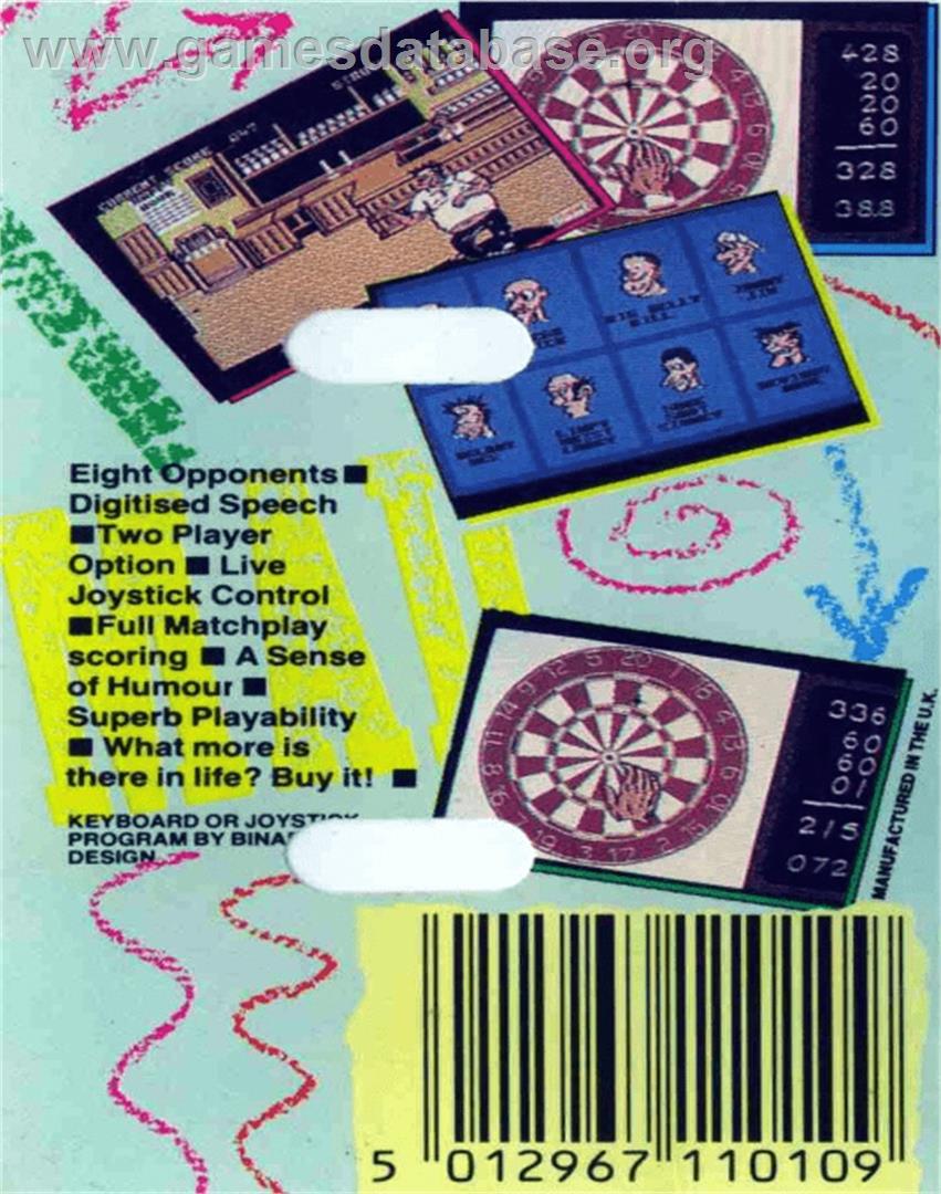 180! Pub Darts - Commodore 64 - Artwork - Box Back