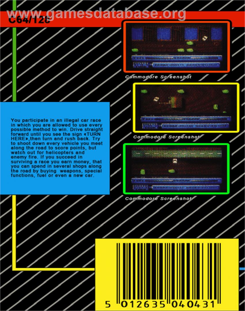 5th Gear - Commodore 64 - Artwork - Box Back