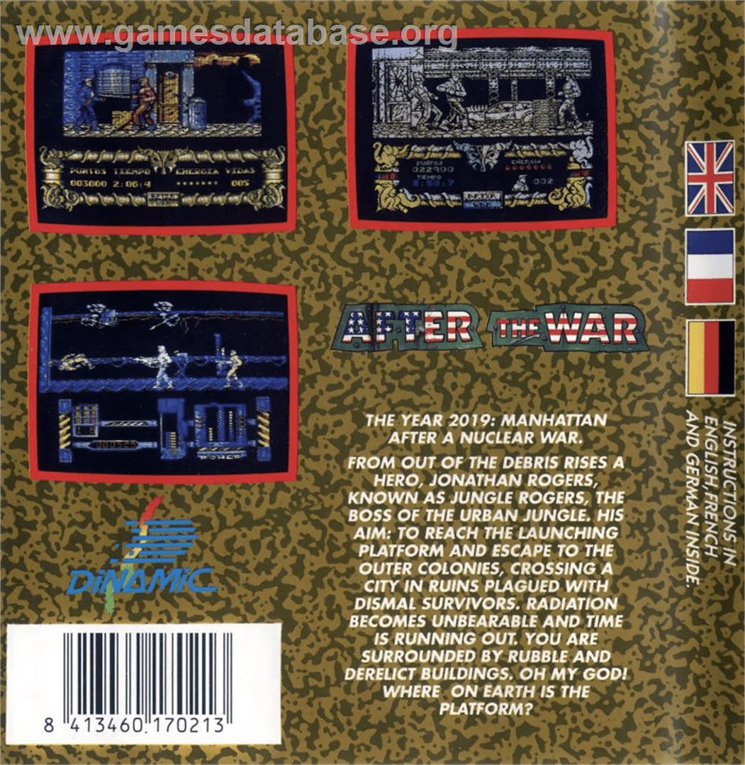 After the War - Commodore 64 - Artwork - Box Back