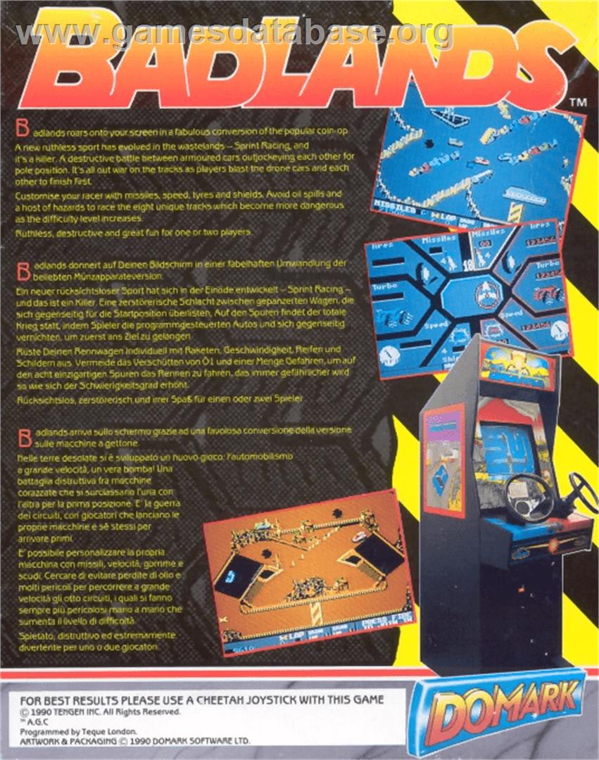 Badlands - Commodore 64 - Artwork - Box Back