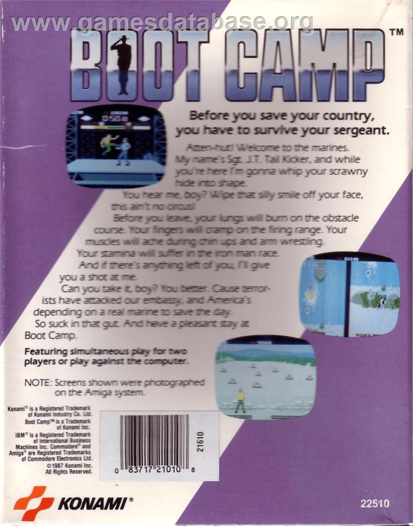 Boot Camp - Commodore 64 - Artwork - Box Back