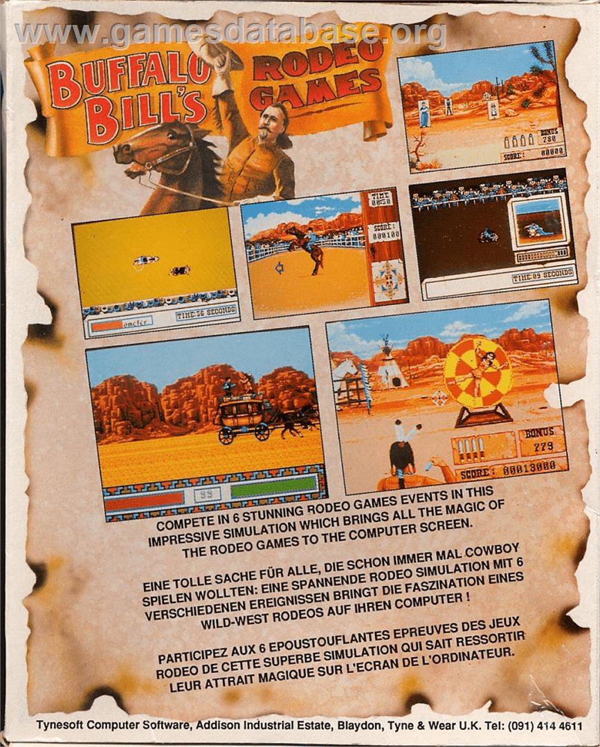 Buffalo Bill's Wild West Show - Commodore 64 - Artwork - Box Back