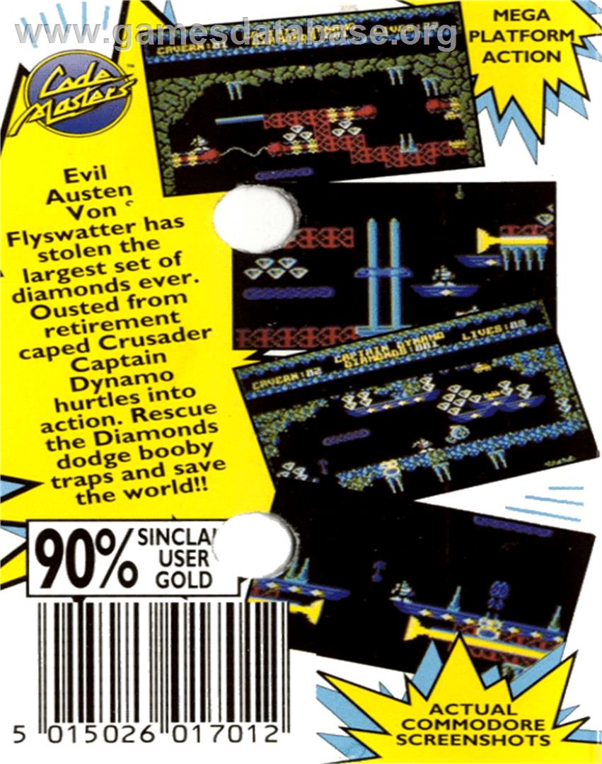 Captain Dynamo - Commodore 64 - Artwork - Box Back