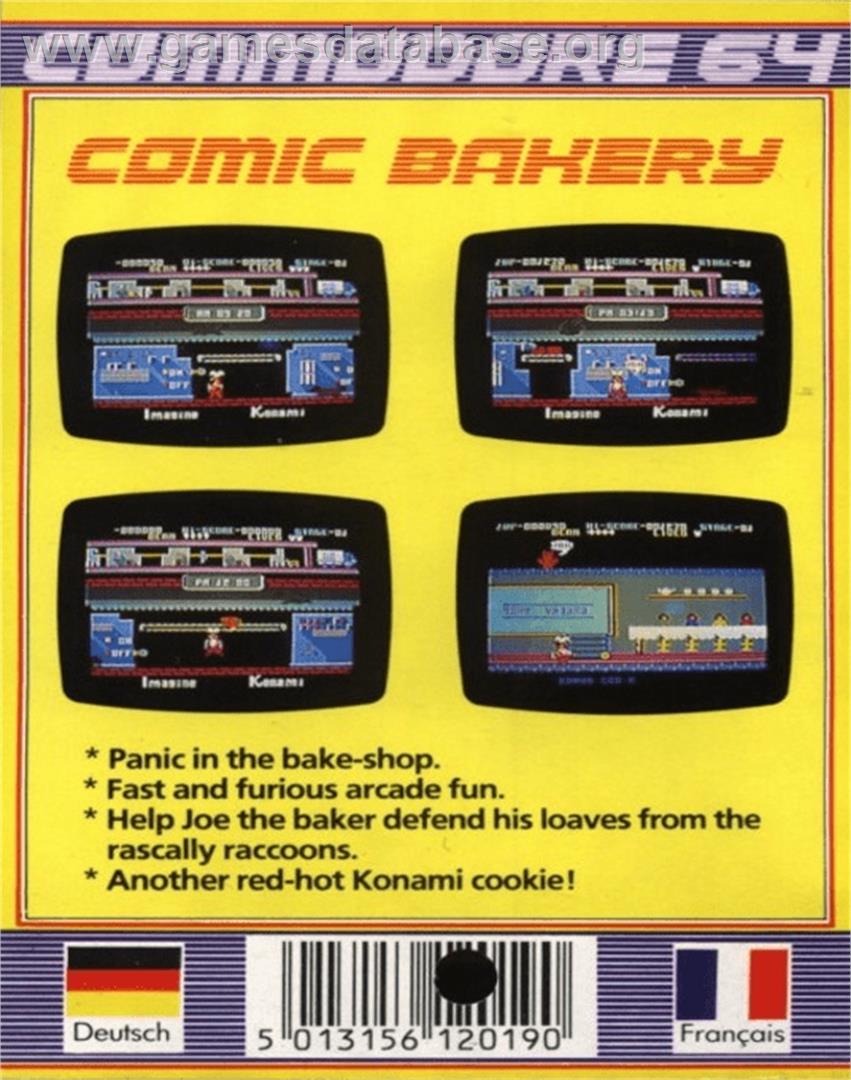 Comic Bakery - Commodore 64 - Artwork - Box Back