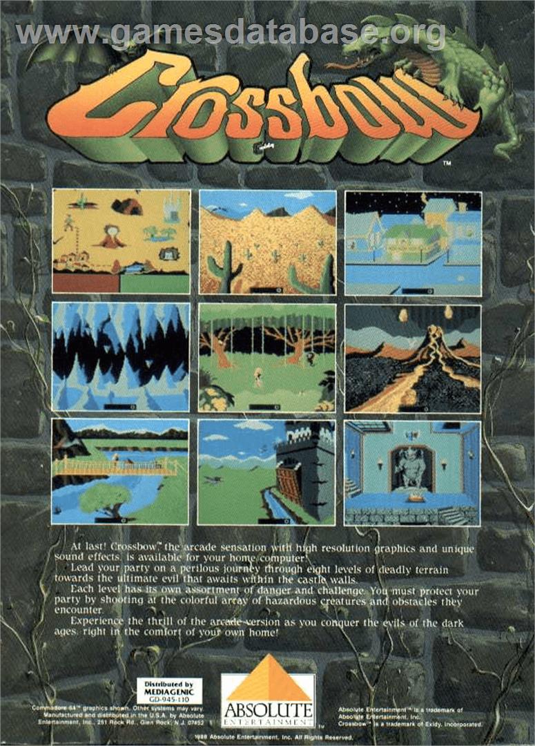 Crossbow - Commodore 64 - Artwork - Box Back