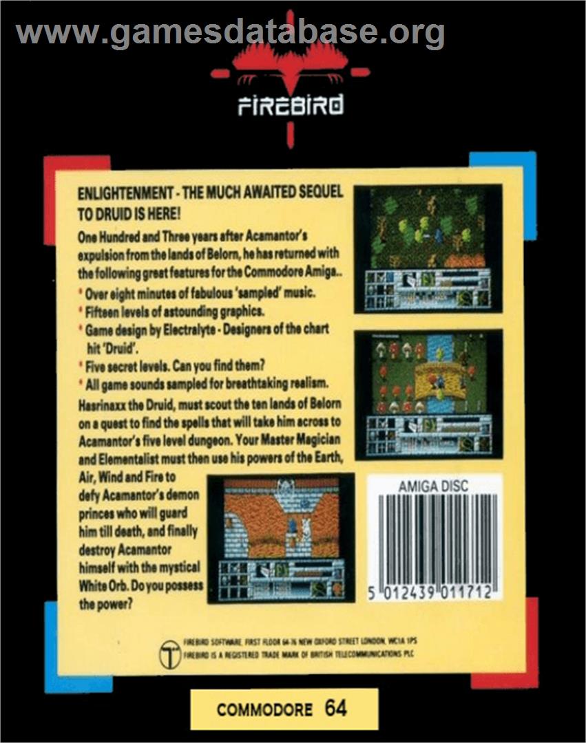 Druid II: Enlightenment - Commodore 64 - Artwork - Box Back