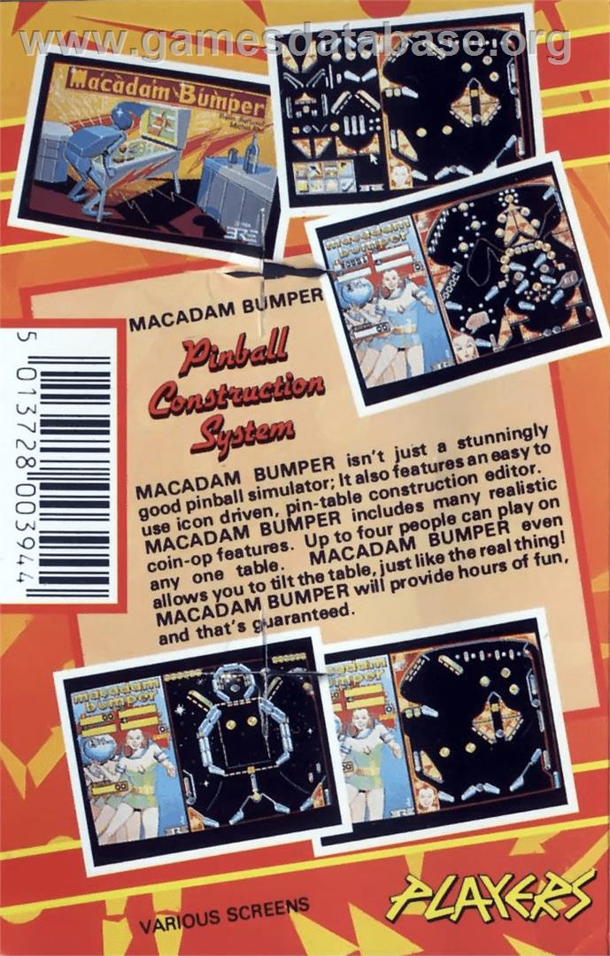 Macadam Bumper - Commodore 64 - Artwork - Box Back