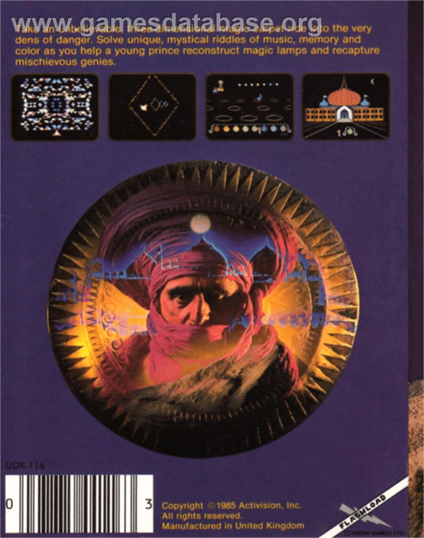 Master of the Lamps - Commodore 64 - Artwork - Box Back