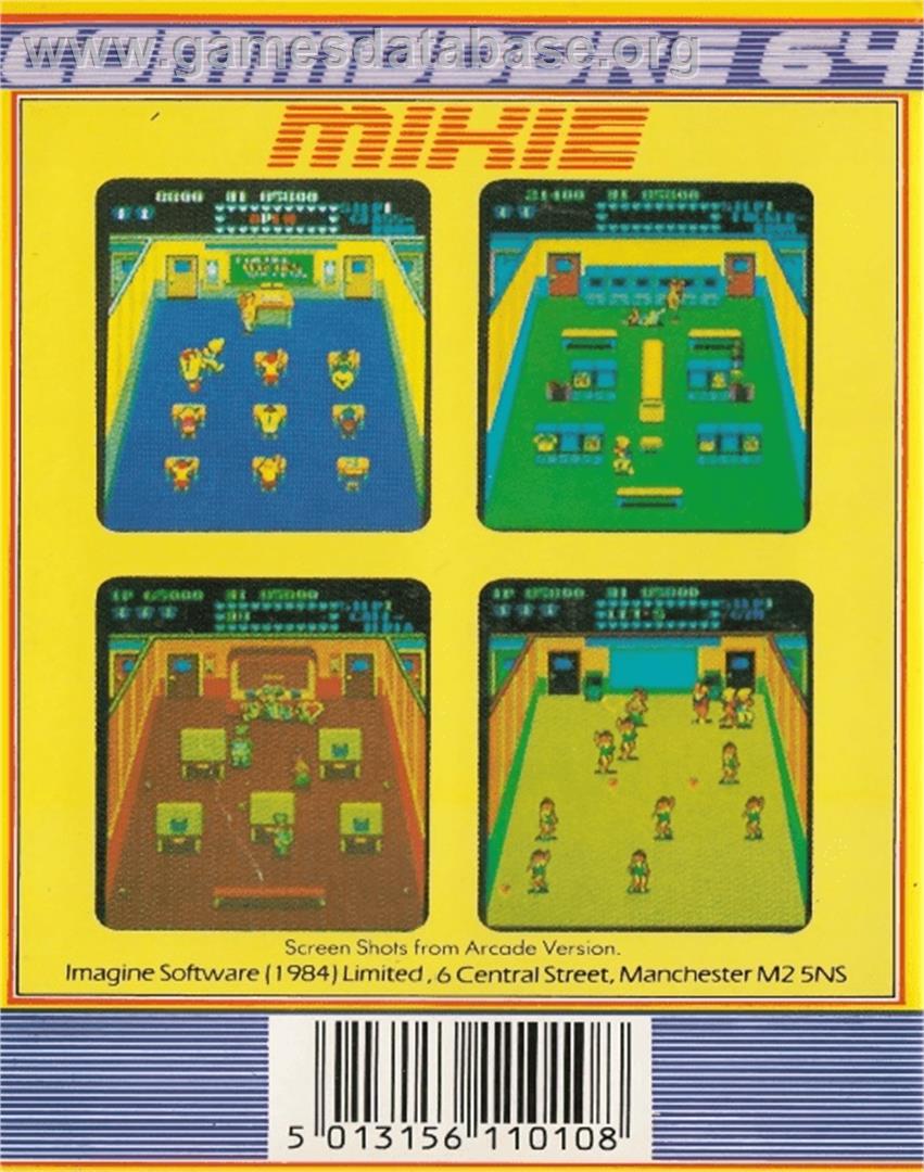 Mikie - Commodore 64 - Artwork - Box Back