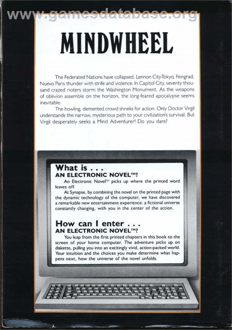 Mindwheel - Commodore 64 - Artwork - Box Back