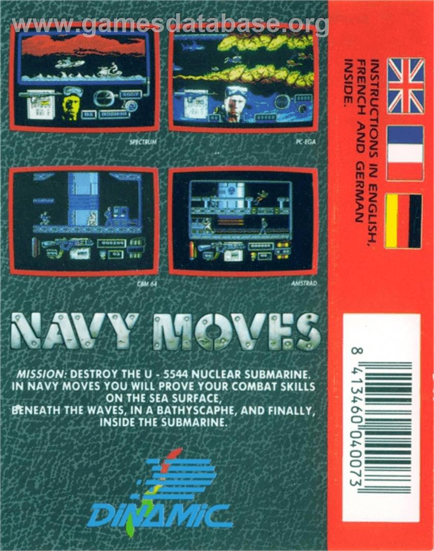 Navy Moves - Commodore 64 - Artwork - Box Back