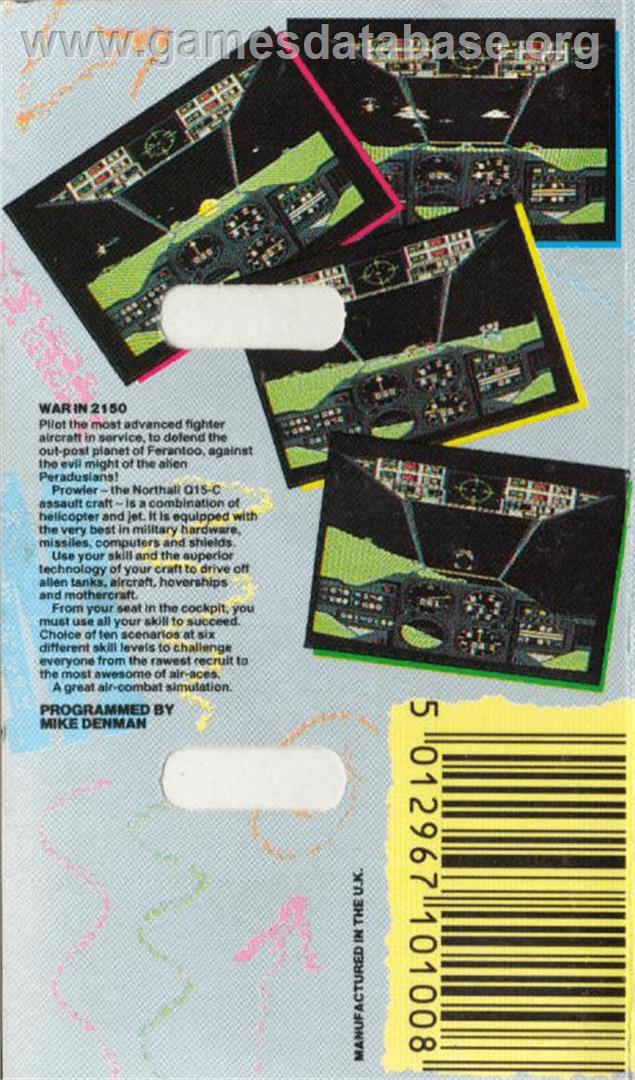 Prowler - Commodore 64 - Artwork - Box Back