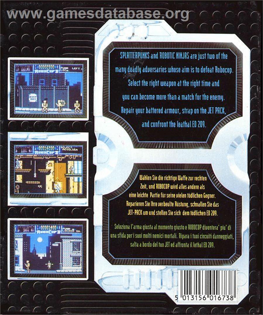 RoboCop 3 - Commodore 64 - Artwork - Box Back