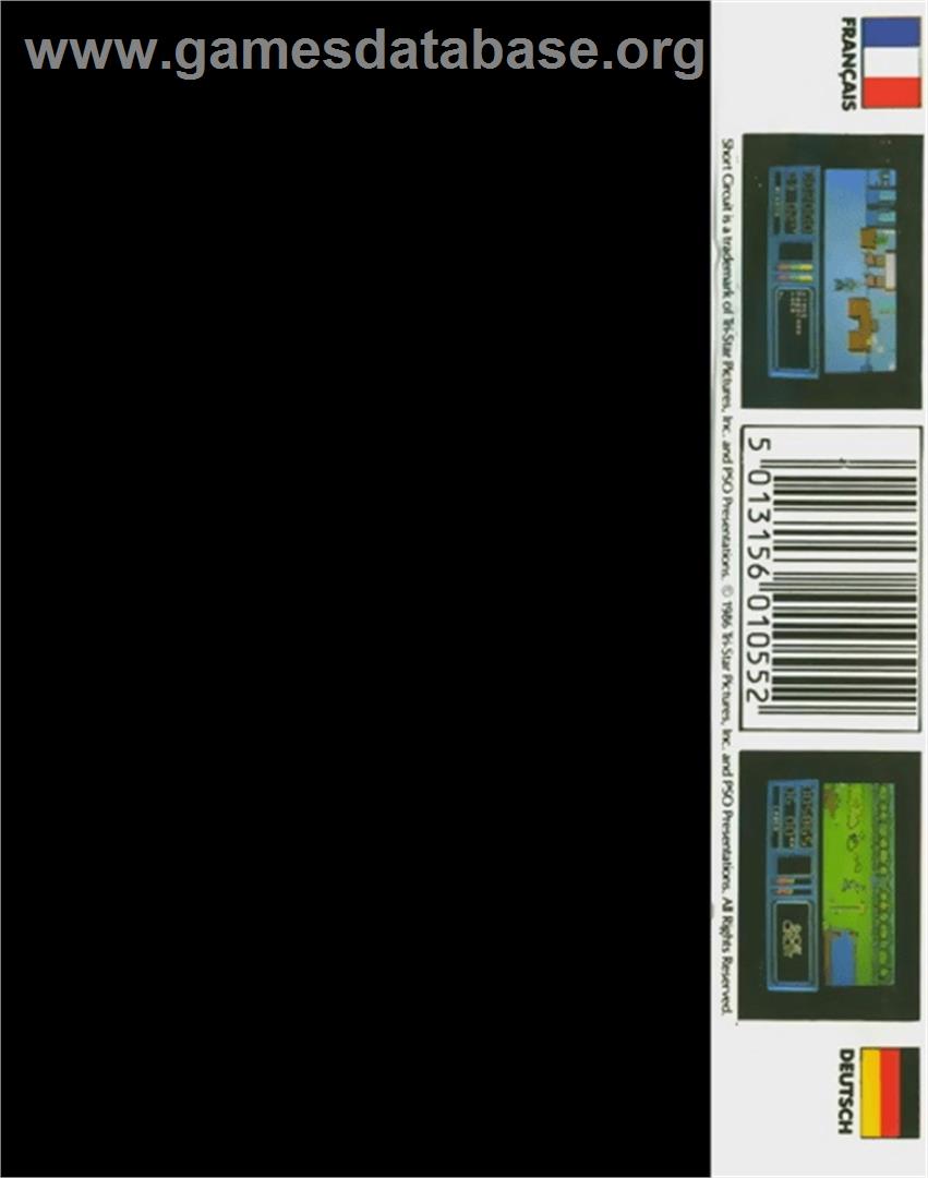 Short Circuit - Commodore 64 - Artwork - Box Back