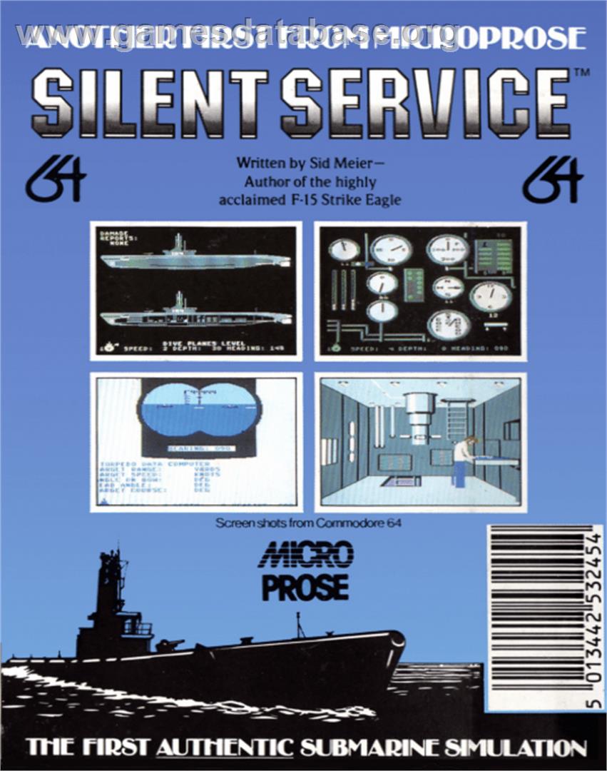 Silent Service - Commodore 64 - Artwork - Box Back