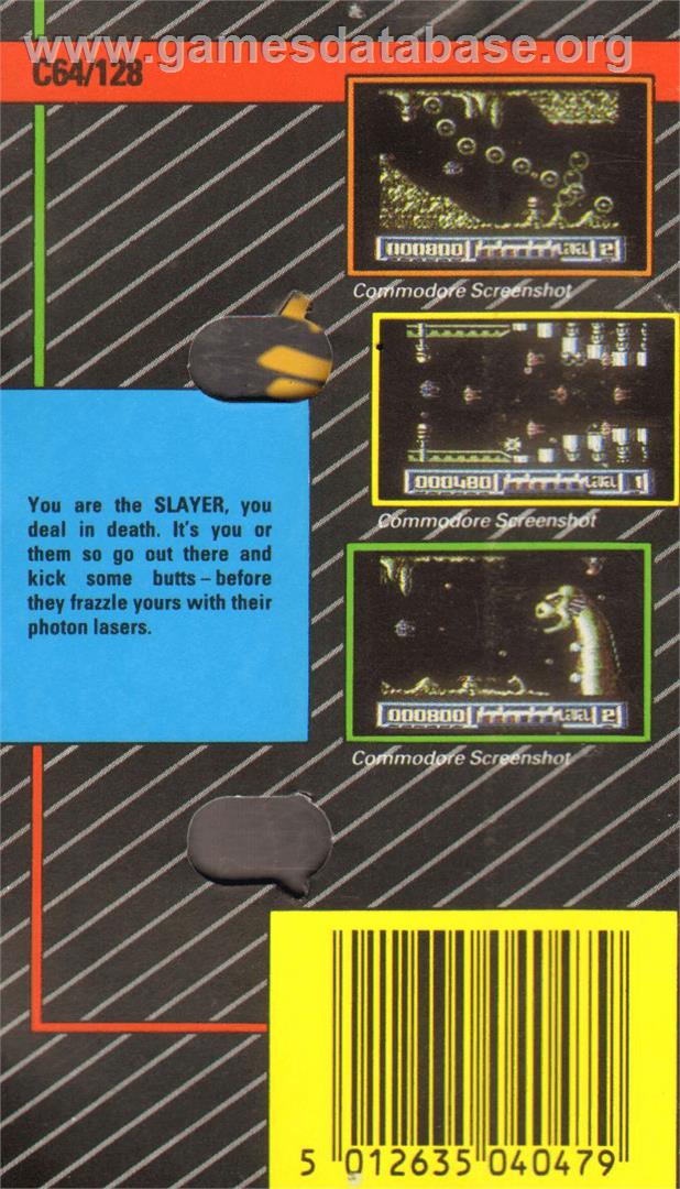 Slayer - Commodore 64 - Artwork - Box Back