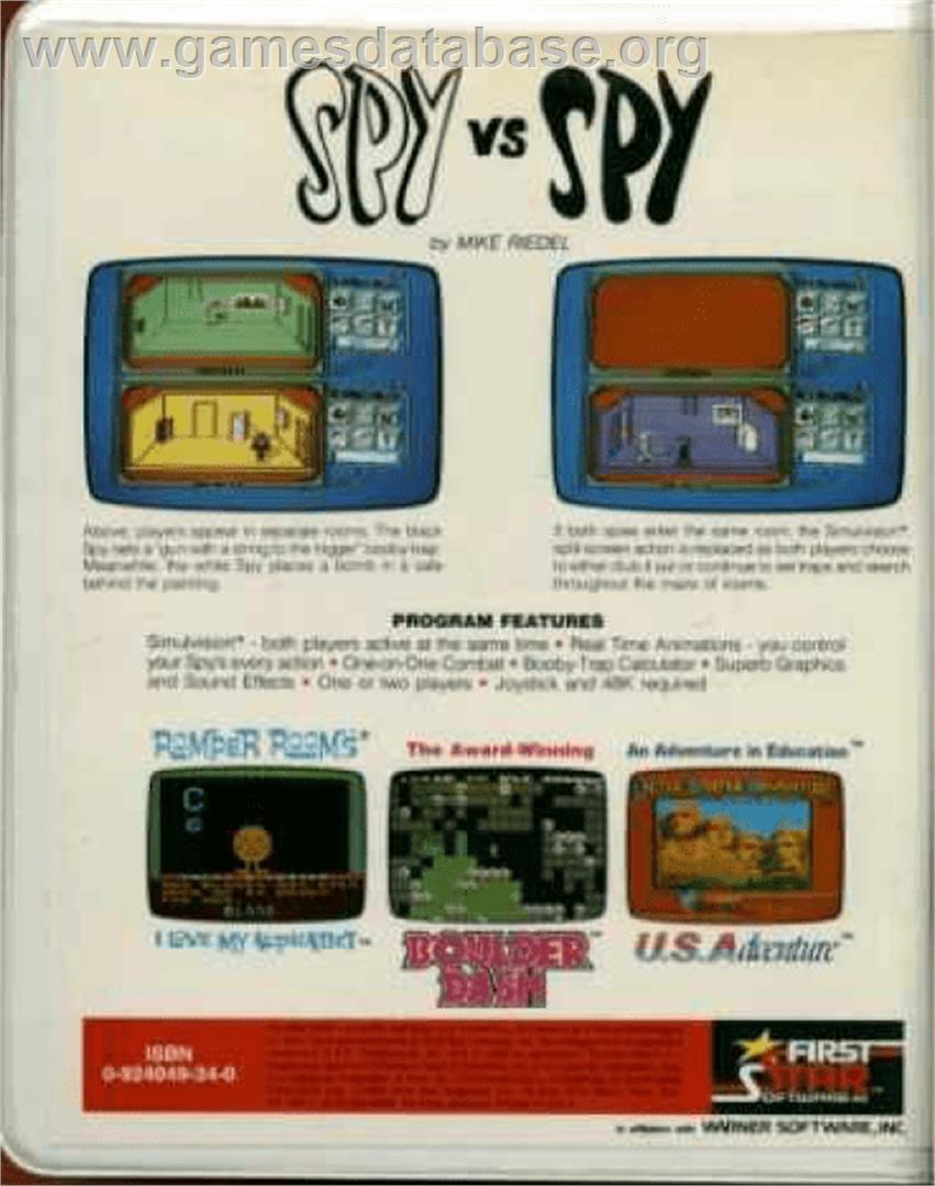 Spy vs Spy - Commodore 64 - Artwork - Box Back