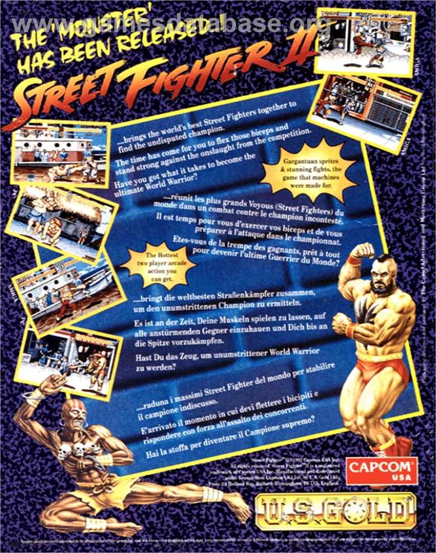 Street Fighter II - Commodore 64 - Artwork - Box Back