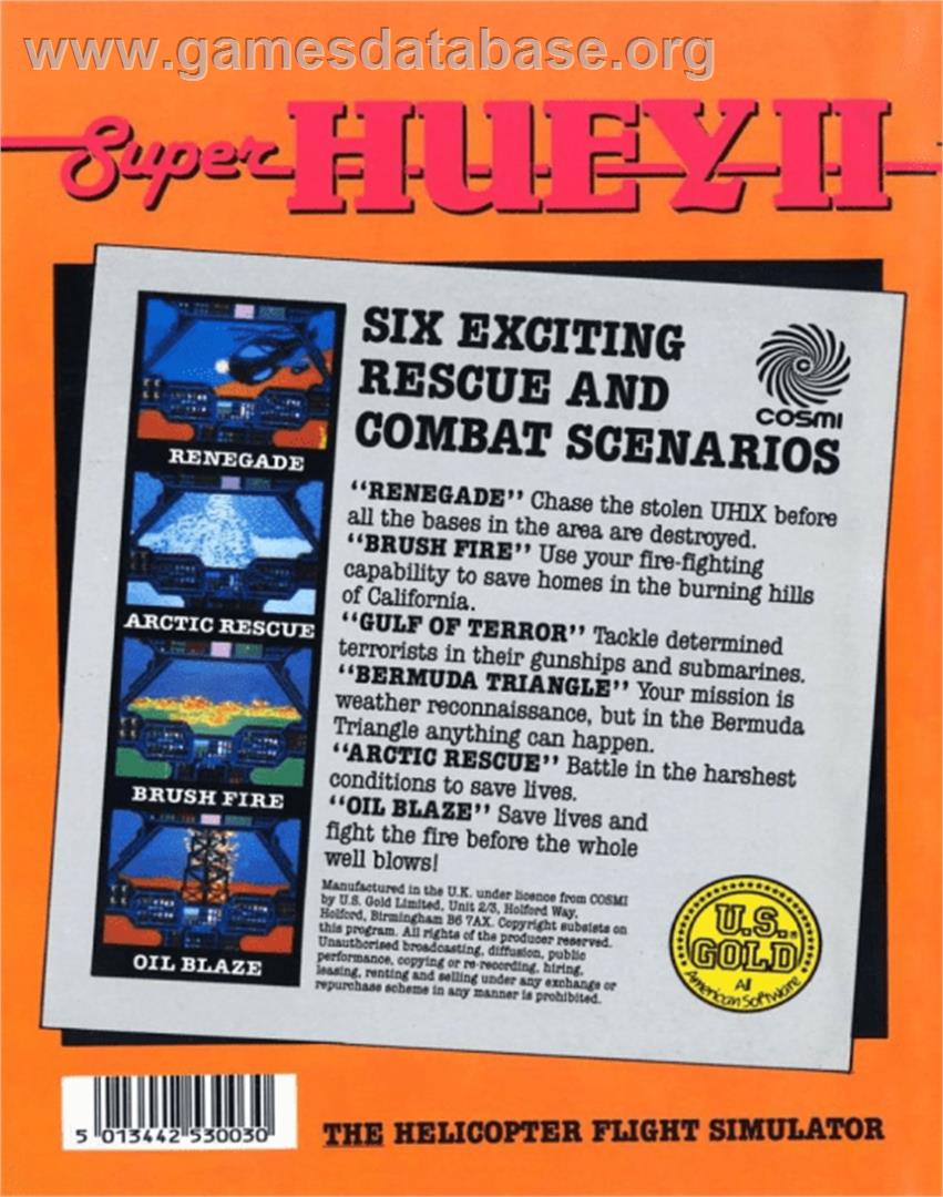 Super Huey II - Commodore 64 - Artwork - Box Back