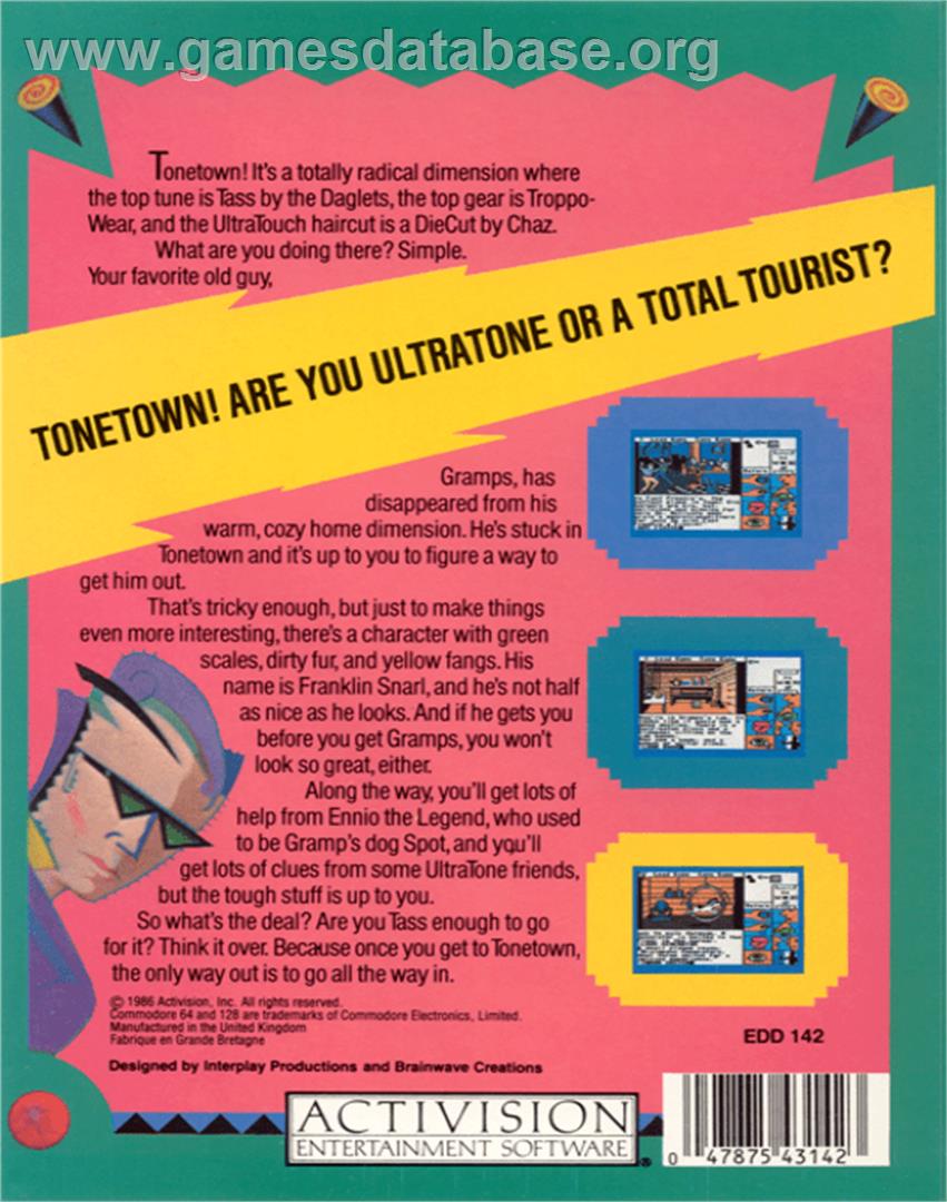 Tass Times in Tonetown - Commodore 64 - Artwork - Box Back