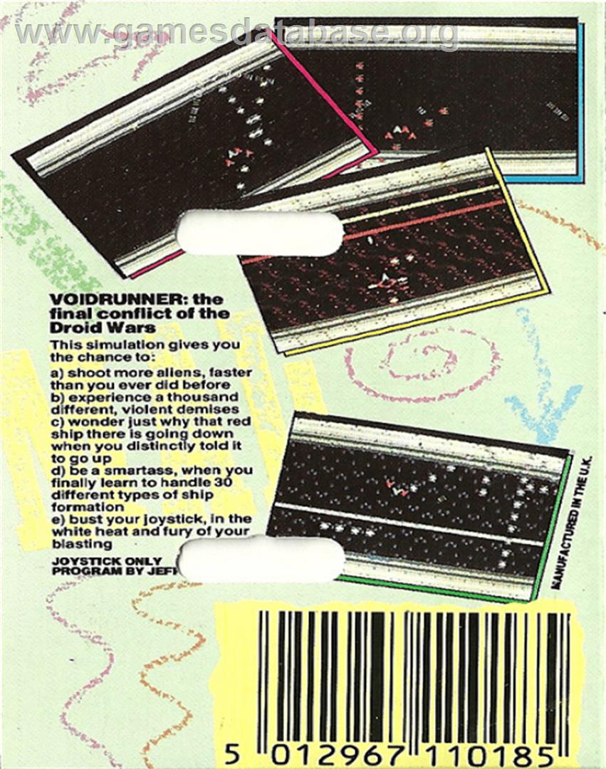 Voidrunner - Commodore 64 - Artwork - Box Back