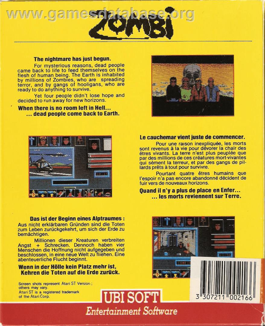 Zombi - Commodore 64 - Artwork - Box Back