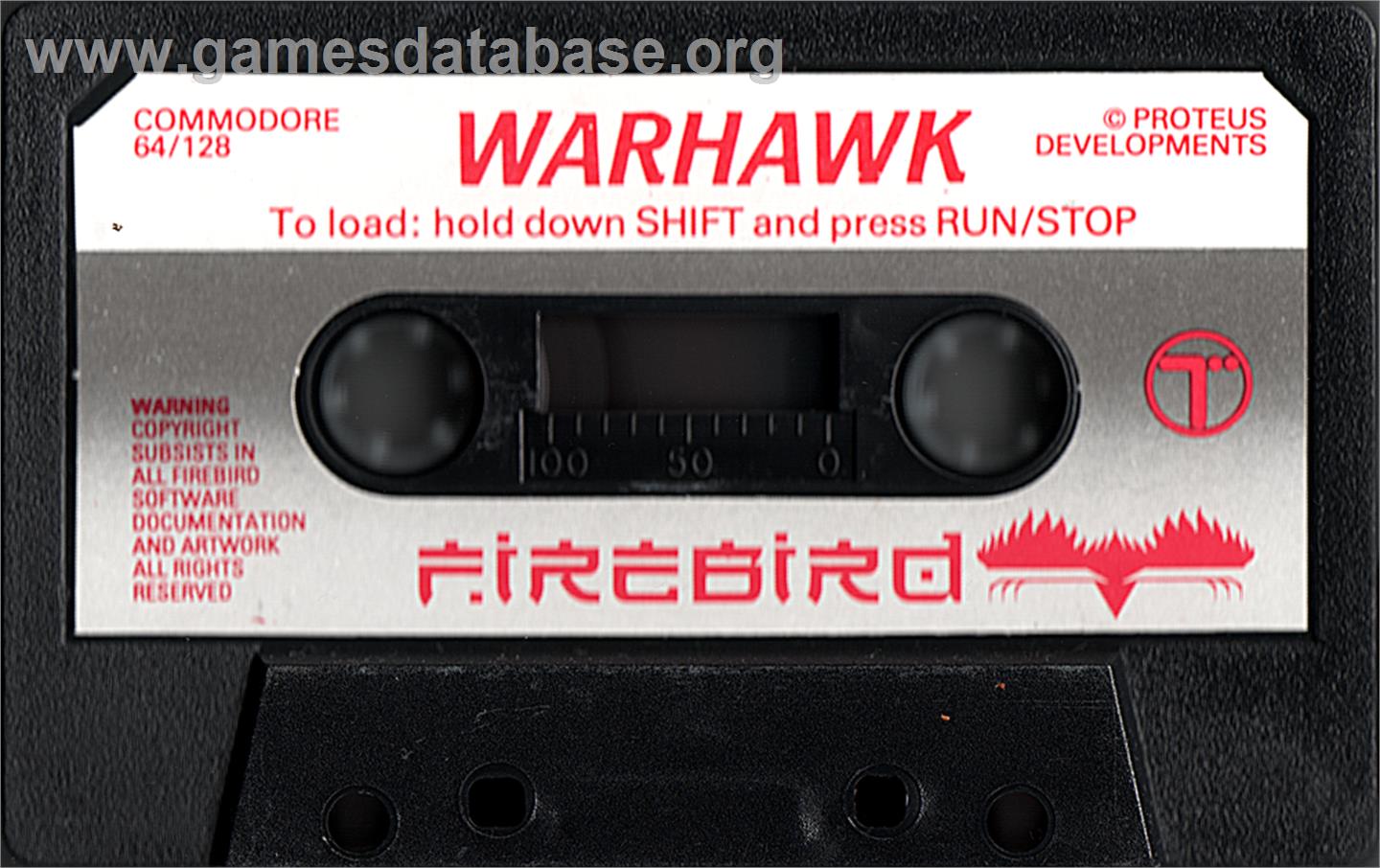 Warhawk (Pre-Release) - Commodore 64 - Artwork - CD