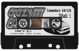 Cartridge artwork for Crazy Cars III on the Commodore 64.
