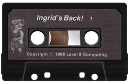 Cartridge artwork for Ingrid's Back! on the Commodore 64.