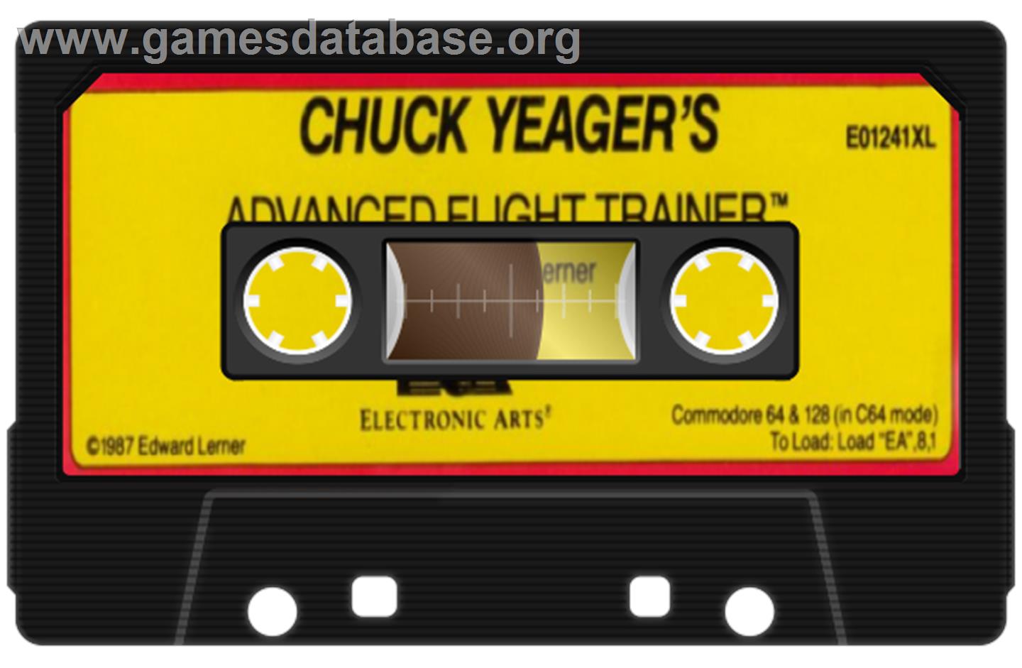 Chuck Yeager's Advanced Flight Trainer - Commodore 64 - Artwork - Cartridge