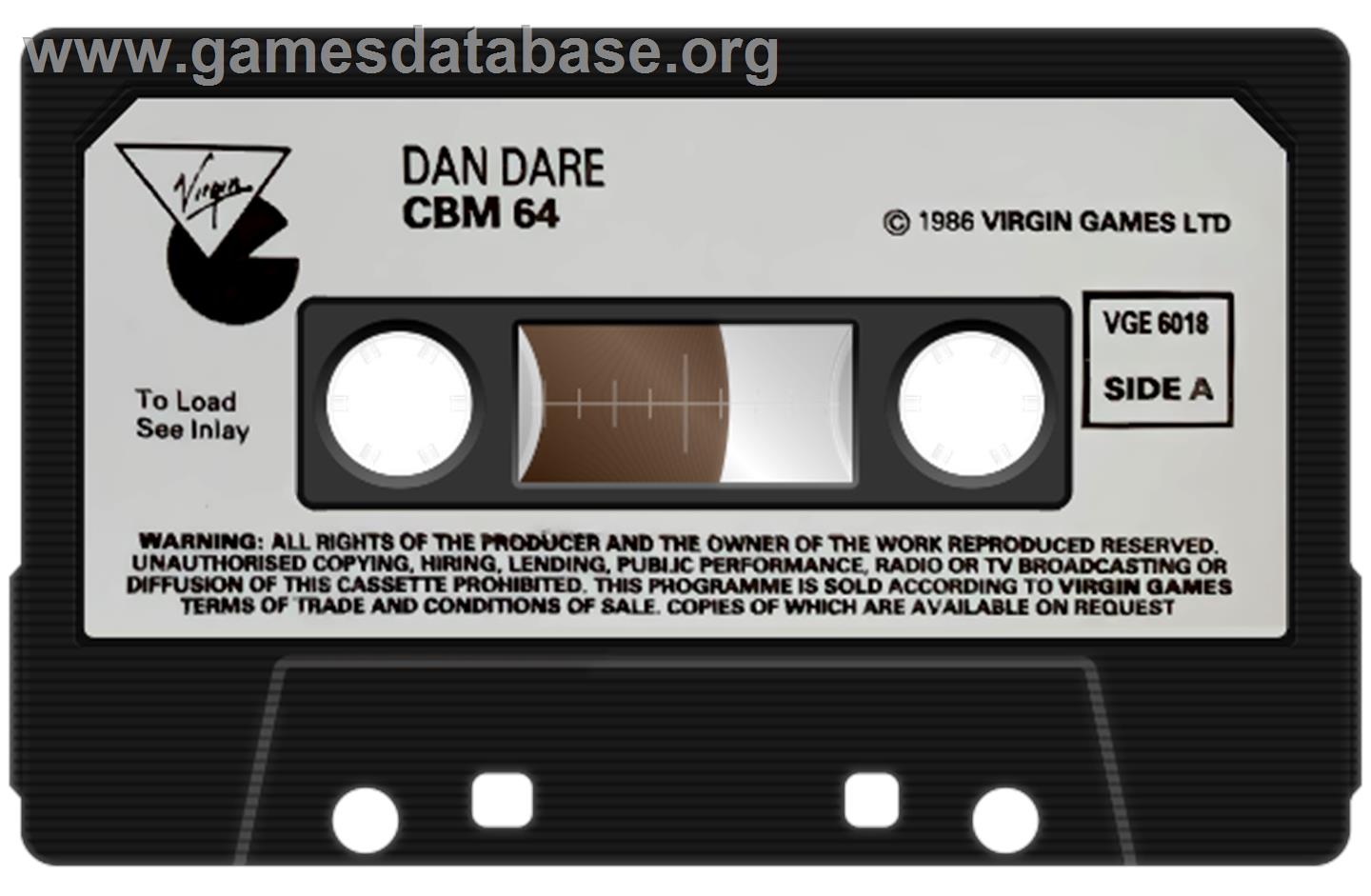 Dan Dare: Pilot of the Future - Commodore 64 - Artwork - Cartridge