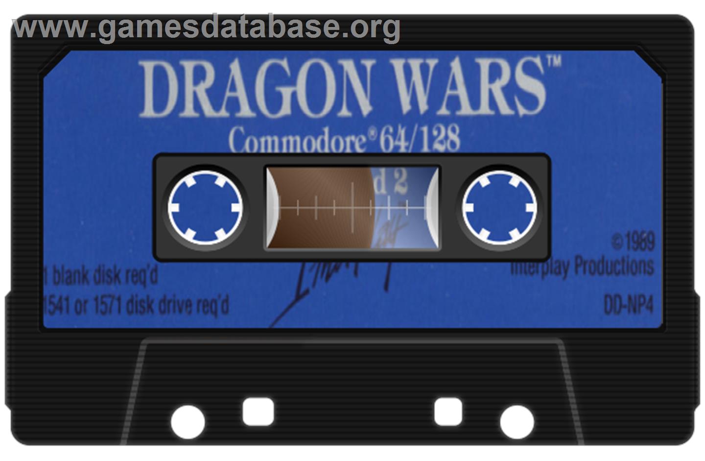 Dragon Wars - Commodore 64 - Artwork - Cartridge
