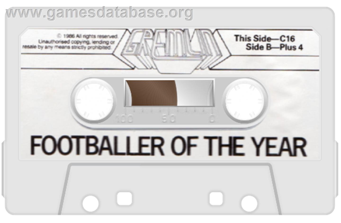 Footballer of the Year - Commodore 64 - Artwork - Cartridge