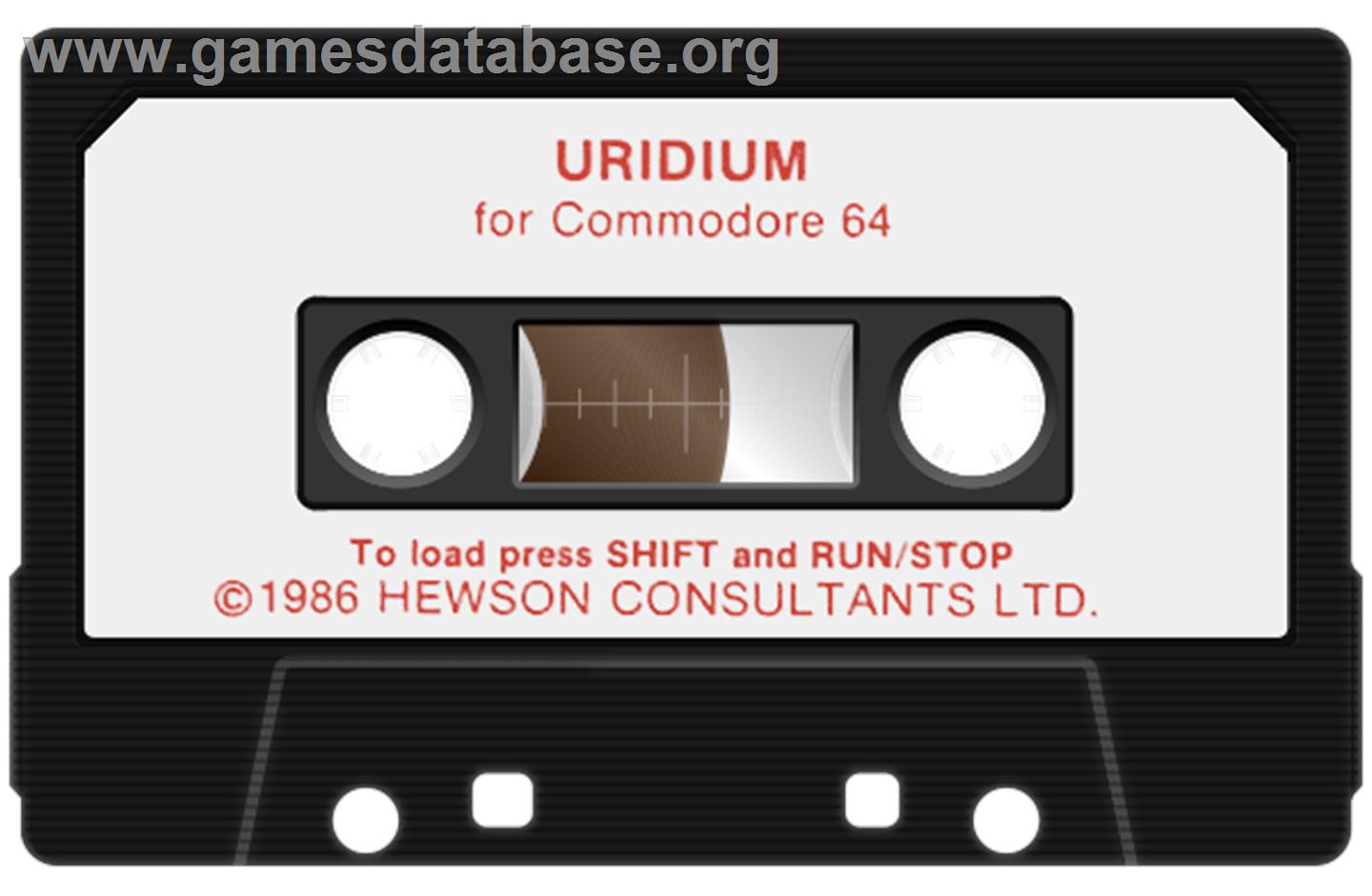 Uridium - Commodore 64 - Artwork - Cartridge
