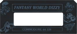 Top of cartridge artwork for Fantasy World Dizzy on the Commodore 64.