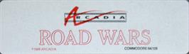 Top of cartridge artwork for Roadwars on the Commodore 64.