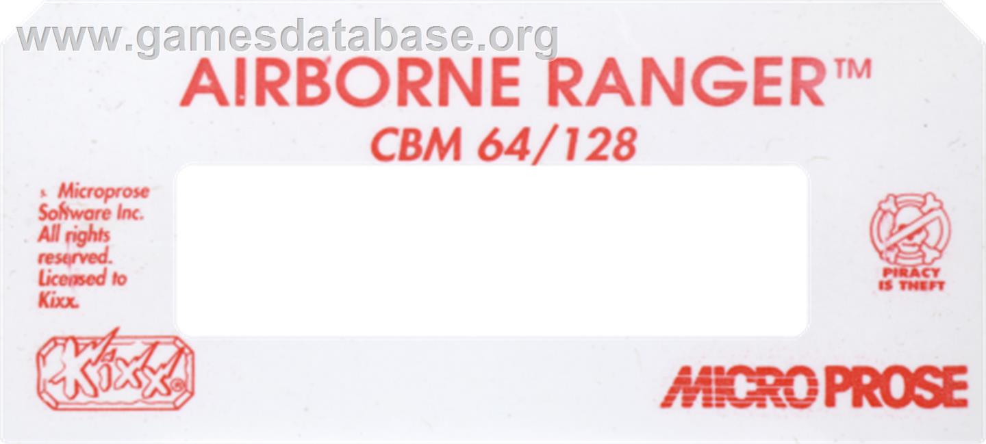 Airborne Ranger - Commodore 64 - Artwork - Cartridge Top