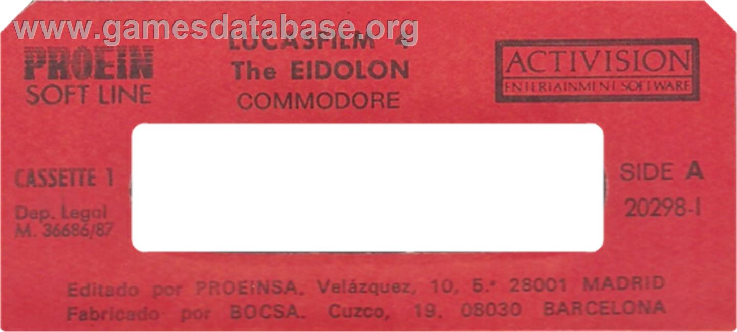 The Eidolon - Commodore 64 - Artwork - Cartridge Top