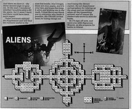Game map for Aliens on the Microsoft DOS.