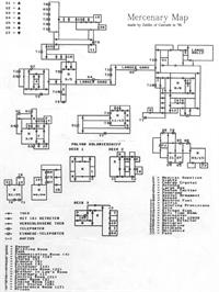 Game map for Mercenary: Escape From Targ with the Second City on the Atari 8-bit.