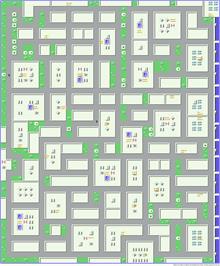 Game map for Miami Vice on the Commodore 64.