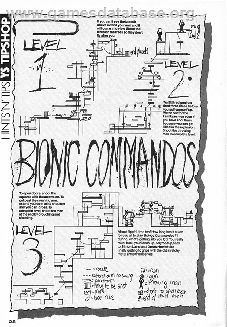 Bionic Commando - Commodore Amiga - Artwork - Map