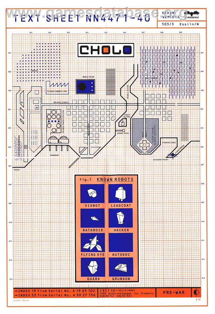 Cholo - Amstrad CPC - Artwork - Map