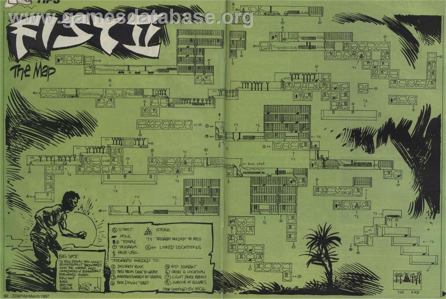 Fist II: The Legend Continues - Sinclair ZX Spectrum - Artwork - Map