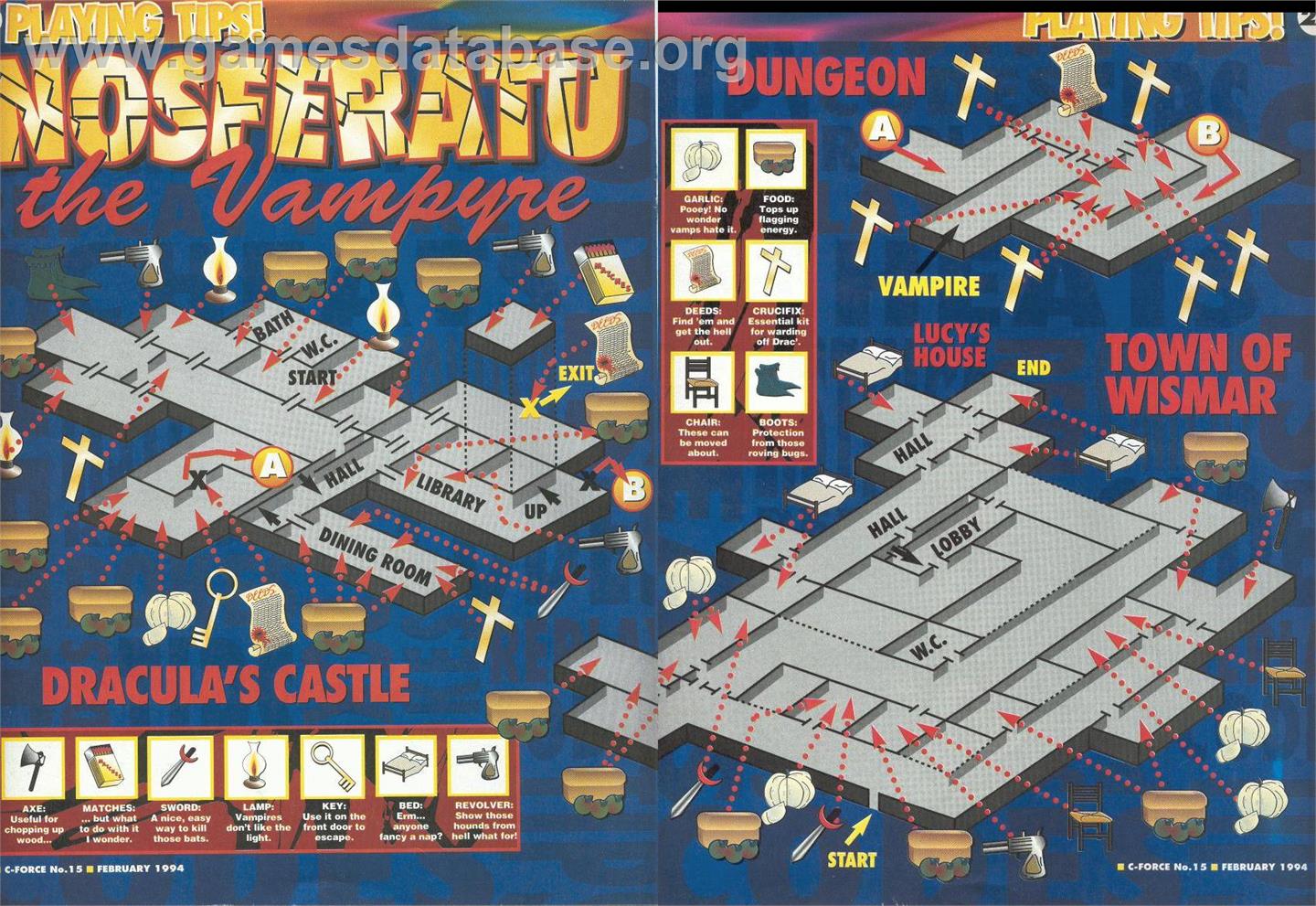 Nosferatu the Vampyre - Commodore 64 - Artwork - Map